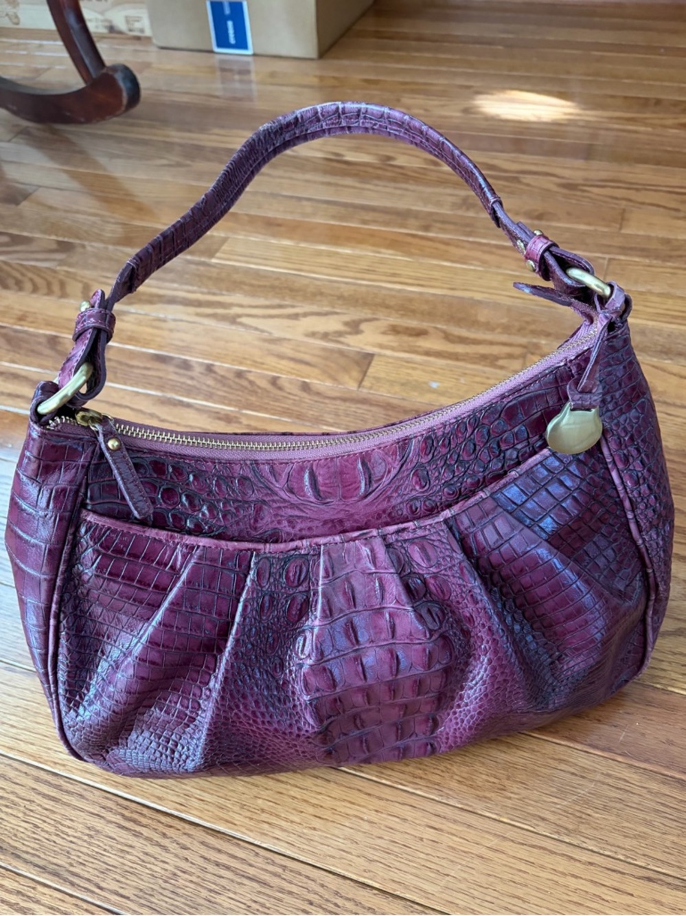 Brahmin Dark Iris Shoulder Bag Hobo Handbag